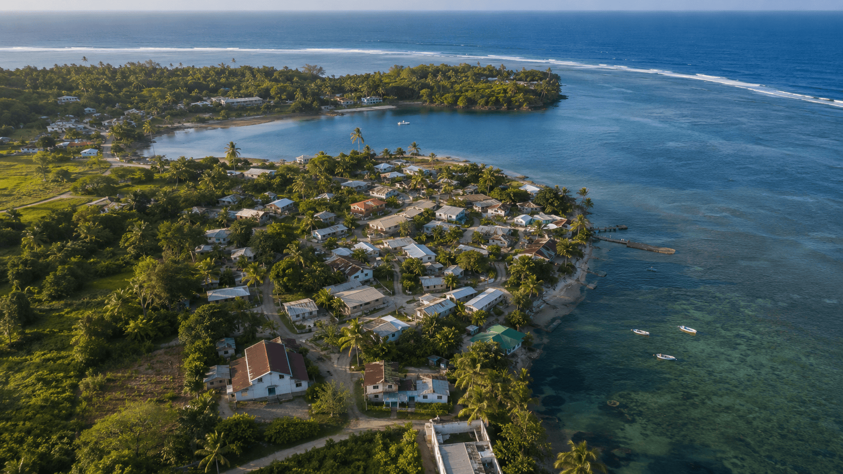 Aerial view of Kernynge, San Serriffe